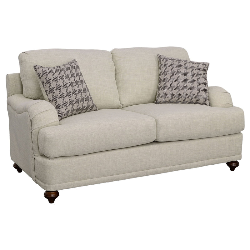 Glenn - Upholstered English Arm Loveseat - Light Gray - JaxCo Furniture