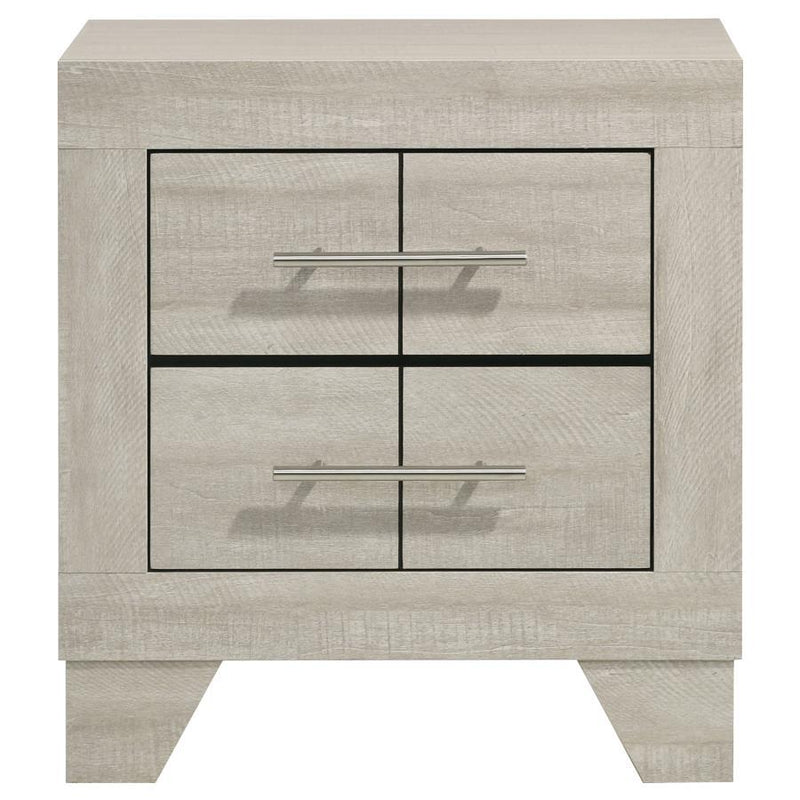 Trenton - 2-Drawer Nightstand Bedside Table - Rustic Cream - JaxCo Furniture