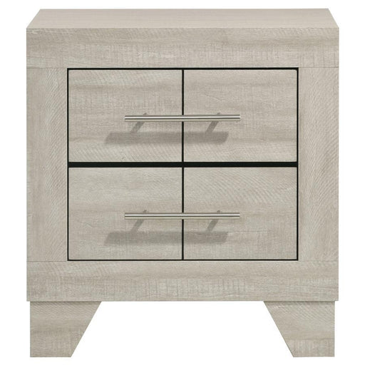 Trenton - 2-Drawer Nightstand Bedside Table - Rustic Cream - JaxCo Furniture