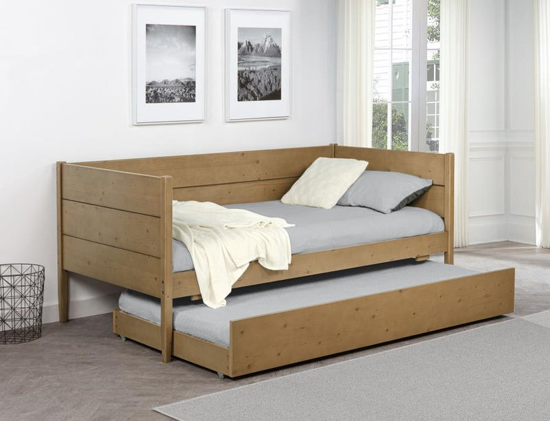Calinda - Wood Twin Daybed With Trundle - Natural - JaxCo Furniture