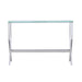 Saide - Rectangular Glass Top Entryway Console Table - Chrome - JaxCo Furniture