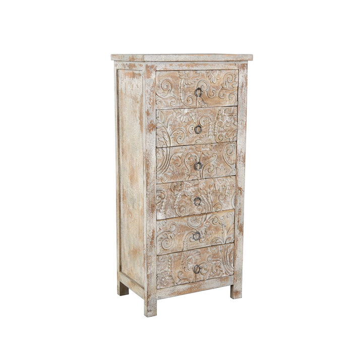 6 Drawer Chest - Beige - JaxCo Furniture