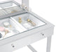 Umbridge - 3-Drawer Vanity Set With Lighting - Chrome And White - JaxCo Furniture