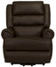 Muncy - Power Lift Chaise Recliner With Dual Motor & Zero Gravity - Walnut - JaxCo Furniture