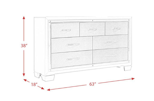 Platinum - Dresser - Сhampagne - JaxCo Furniture