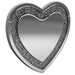 Aiko - Heart Shaped LED Light Wall Mirror - Silver - JaxCo Furniture