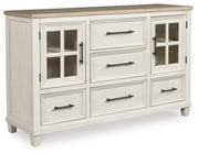 Shaybrock - Antique White / Brown - Dresser - JaxCo Furniture