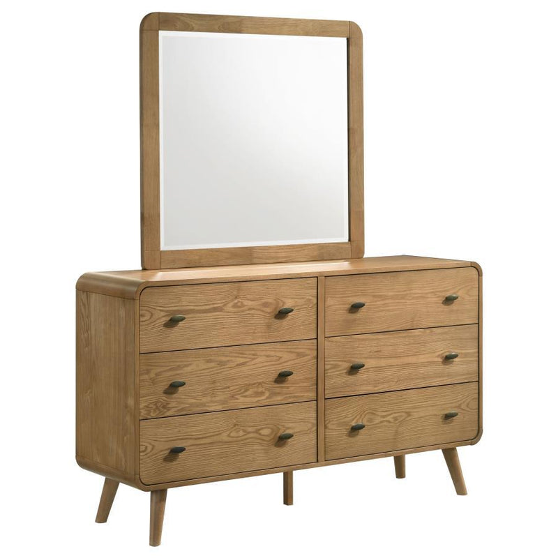 Robyn - 6-Drawer Bedroom Dresser And Mirror - JaxCo Furniture