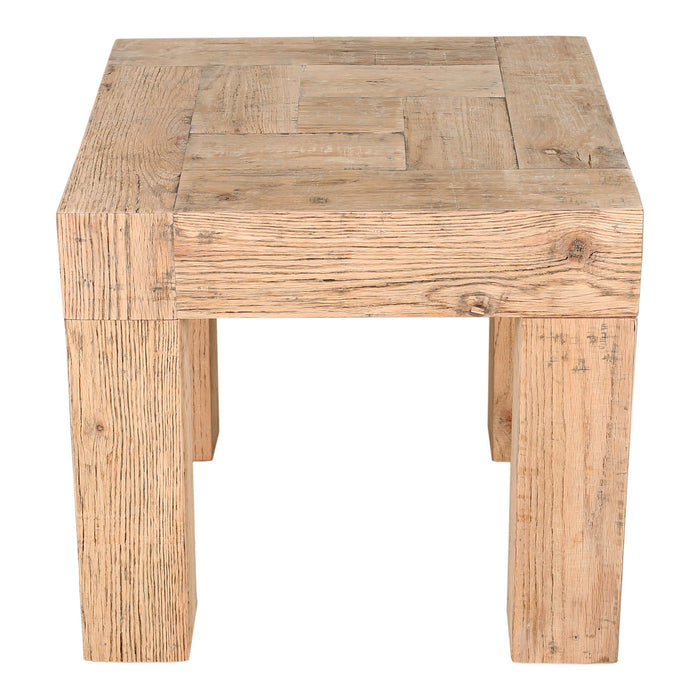 Evander - Side Table Aged Oak - Beige - JaxCo Furniture