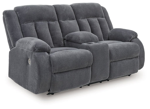 Observation - Steel - Double Reclining Power Loveseat With Console - JaxCo Furniture