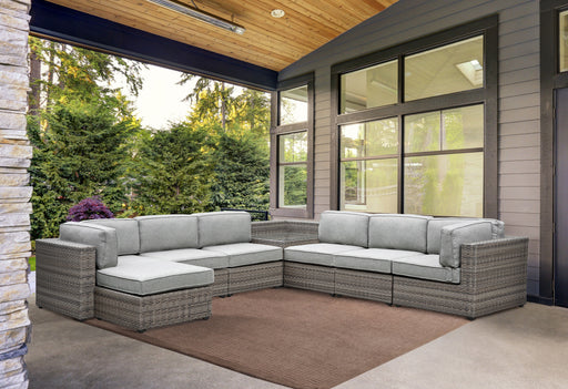 Tamyra - 7 Piece Sectional - Brown Light - JaxCo Furniture