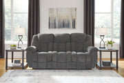Foreside - Charcoal - Reclining Sofa - JaxCo Furniture