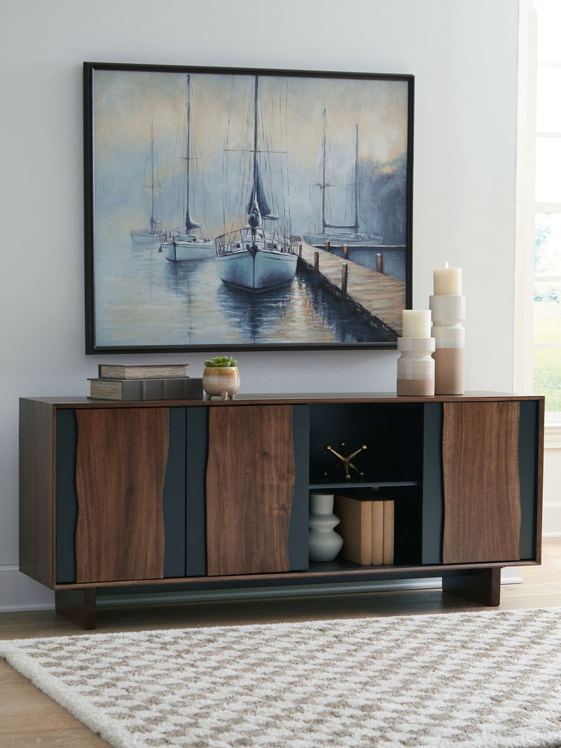 Welby - Brown / Charcoal - Accent Cabinet - JaxCo Furniture