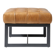 Wyatt - Leather Bench - Beige - JaxCo Furniture