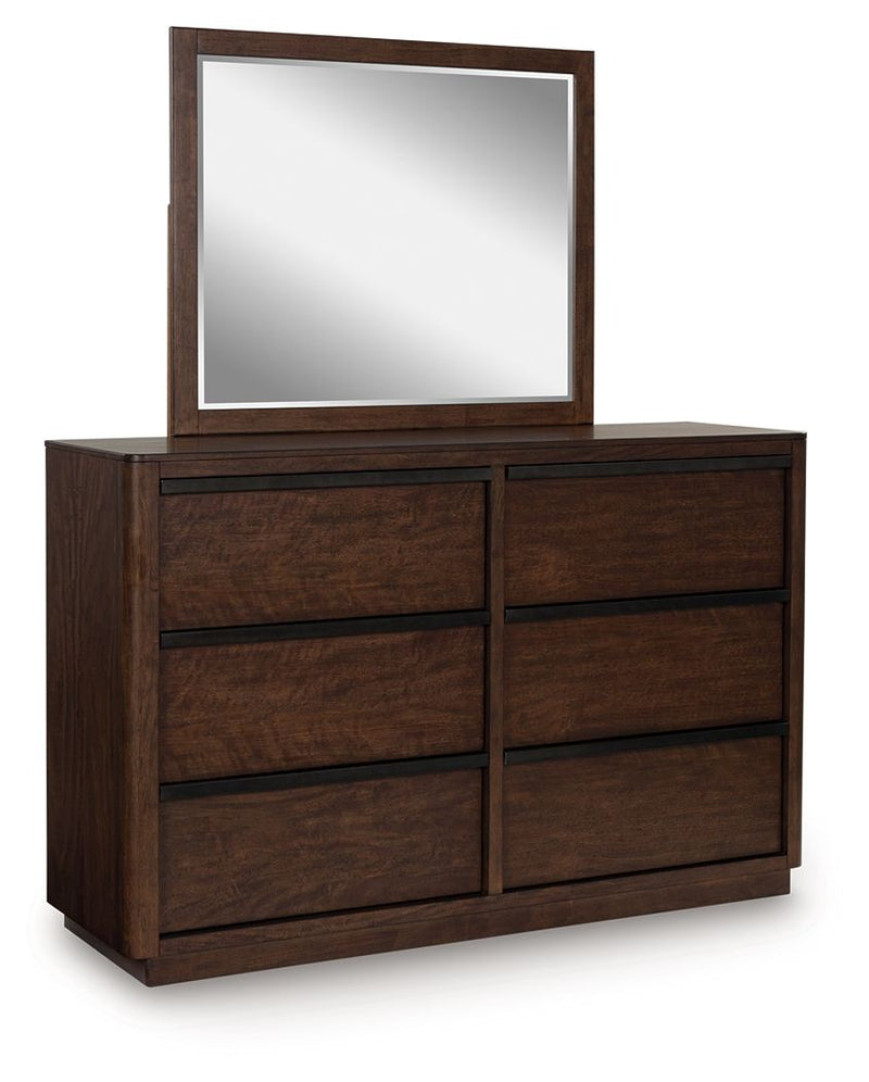 Dilenno - Dark Brown - Dresser And Mirror - JaxCo Furniture