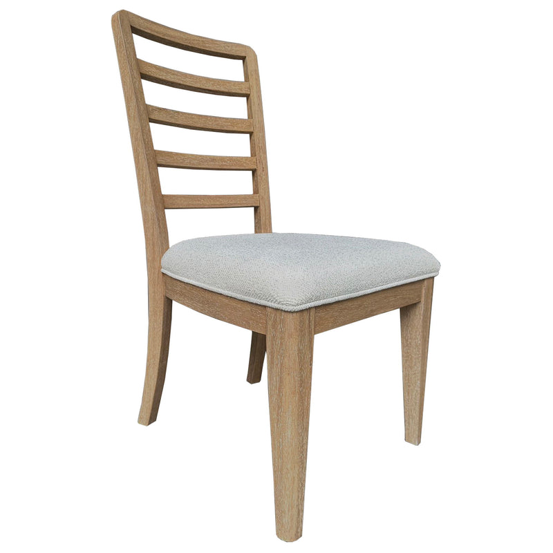 Escape - Dining Ladder Back Dining Chair (Set of 2) - Glazed Natural Oak / Mirage Mist - JaxCo Furniture