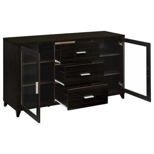 Lewes - 2 Door Engineered Wood TV Stand - Cappuccino - JaxCo Furniture