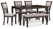 Langwest - Brown - Dining Room Table Set (Set of 6) - JaxCo Furniture