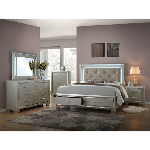 Platinum - Platform Storage Bedroom Set - JaxCo Furniture