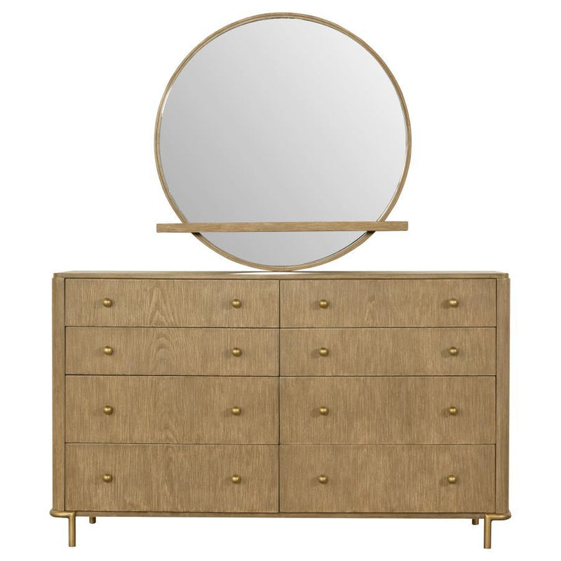 Arini - 8-Drawer Bedroom Dresser With Mirror - JaxCo Furniture