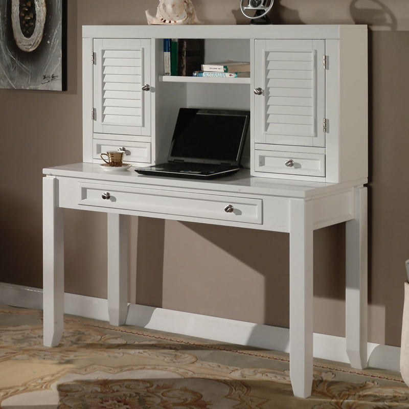 Boca - Desk With Hutch - Cottage White - JaxCo Furniture