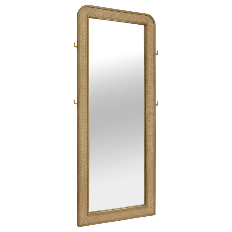 Arini - Cane Weave Full Length Standing Floor Mirror - JaxCo Furniture