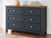Landocken - Brown / Blue - Dresser - JaxCo Furniture