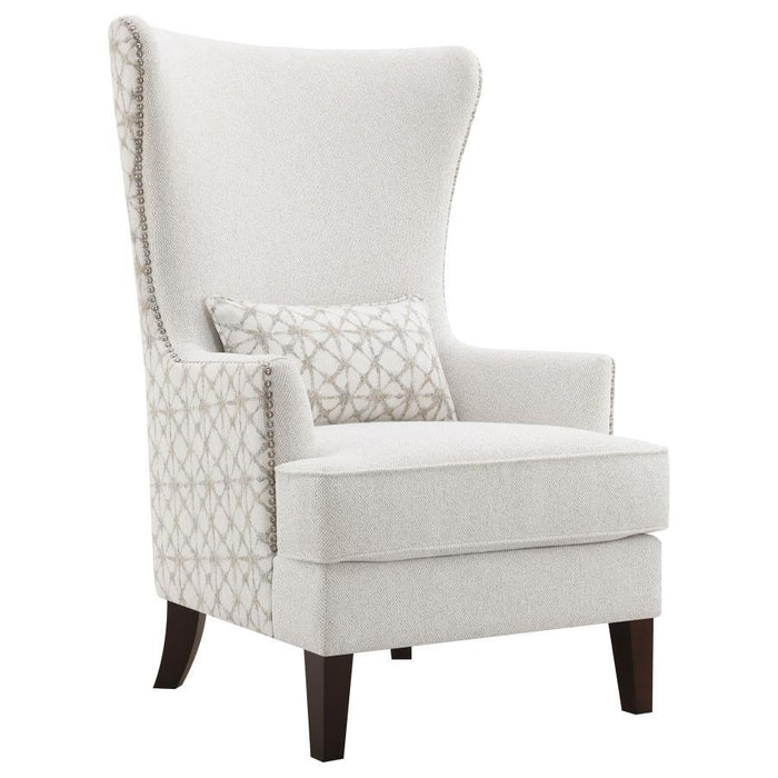 Pippin - Upholstered High Wingback Accent Chair - Latte - JaxCo Furniture