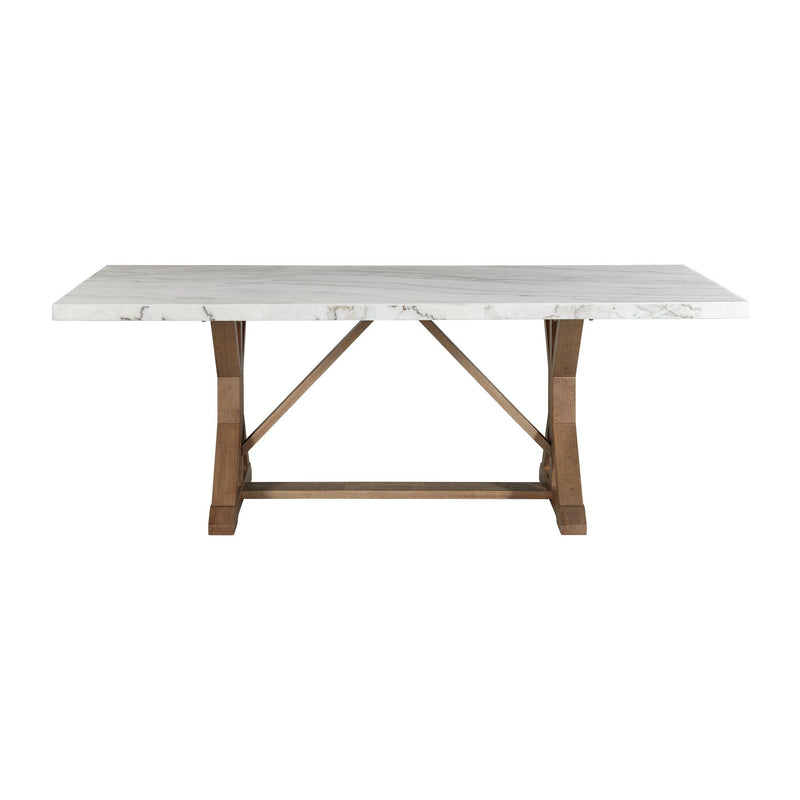 Lakeview - Marble Standard Height Rectangular Dining Table - White