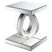 Breena - Rectangular Mirrored Acrylic End Table - Silver - JaxCo Furniture