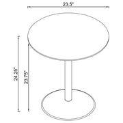 Ganso - Round Metal Coffee Table With Tempered Glass Top - JaxCo Furniture