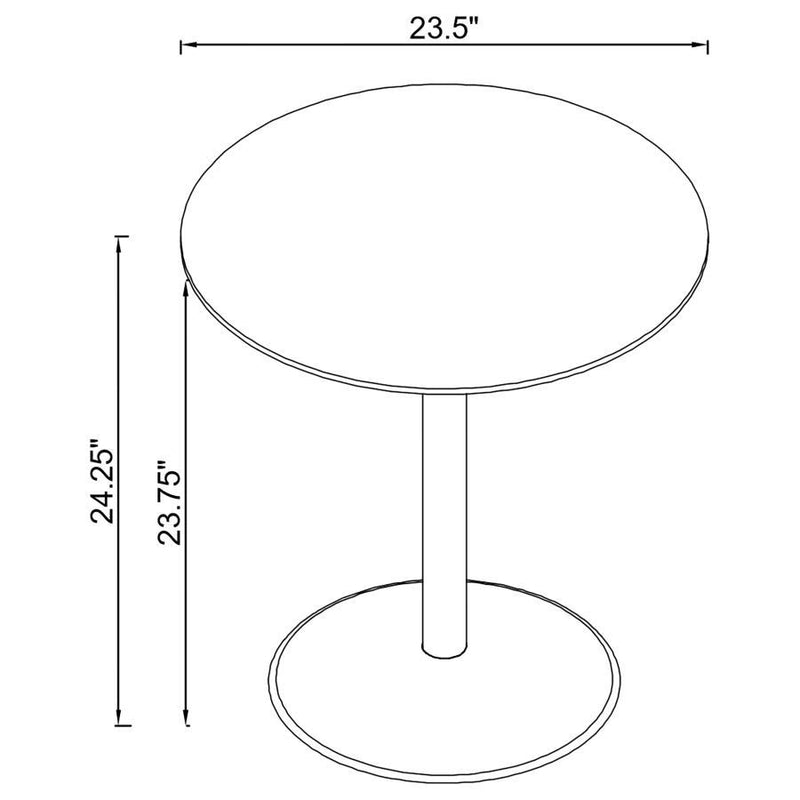 Ganso - Round Metal Coffee Table With Tempered Glass Top - JaxCo Furniture