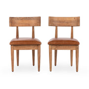 Alvaro - Leather Dining Chair (Set of 2) - Golden Wheat - JaxCo Furniture
