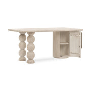 Adir - Desk - Cream - JaxCo Furniture