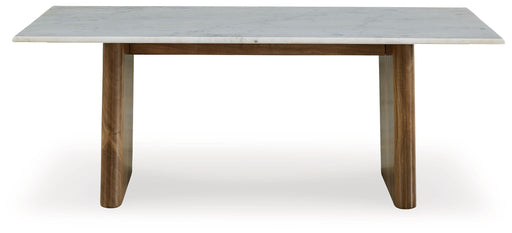 Isanti - Light Brown / White - Rectangular Cocktail Table - JaxCo Furniture