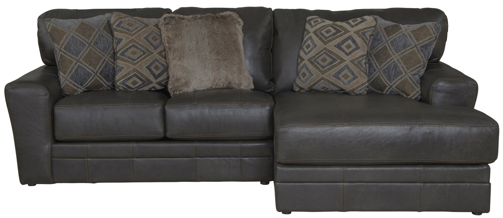 Denali - Italian Leather Match Sectional - JaxCo Furniture