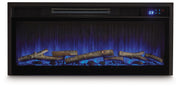 Entertainment Accessories - Black - Fireplace Insert With Faux Birch Log Set - JaxCo Furniture