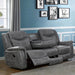 Conrad - Upholstered Padded Arm Motion Sofa - Gray - JaxCo Furniture