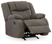 First Base - Gunmetal - Rocker Recliner - JaxCo Furniture