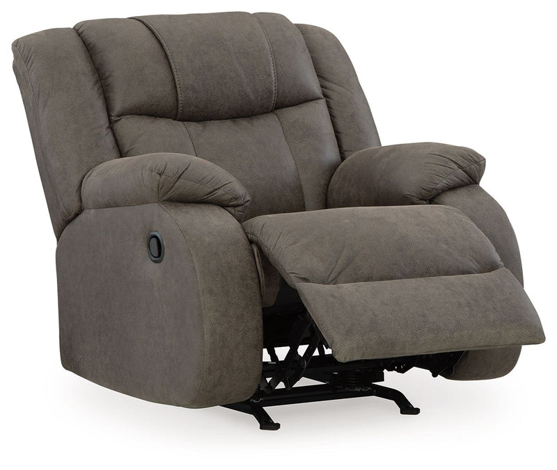 First Base - Gunmetal - Rocker Recliner - JaxCo Furniture