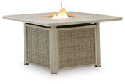 Cliff Trails - Beige - Square Fire Pit Table - JaxCo Furniture