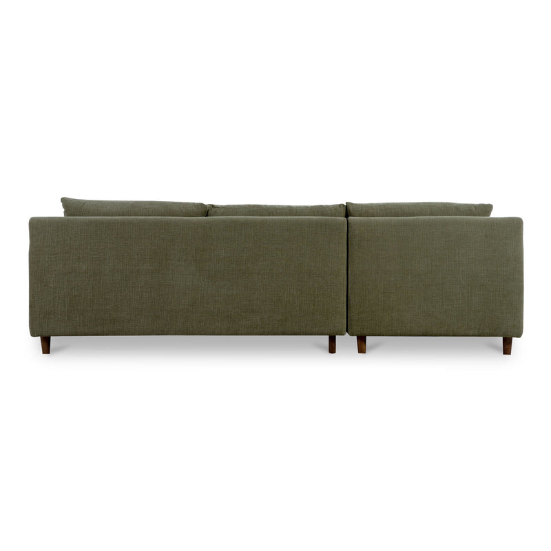 Hutton - Left Sectional - Olive - JaxCo Furniture