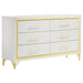 Lucia - 6-Drawer Dresser - White - JaxCo Furniture