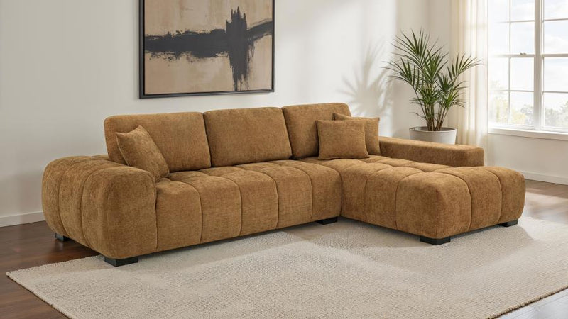 Octavia - Fabric Upholstered Sectional Chaise Sofa - JaxCo Furniture
