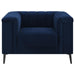 Chalet - Upholstered Tuxedo Arm Tufted Chair - Blue - JaxCo Furniture