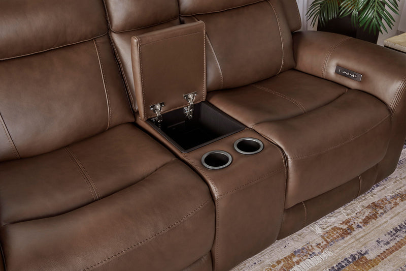 Calgary - Power Reclining Console Loveseat - JaxCo Furniture