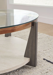 Frazwa - Multi - Round Cocktail Table - JaxCo Furniture