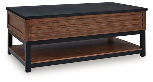 Kallari - Warm Brown / Black - Lift Top Cocktail Table - JaxCo Furniture