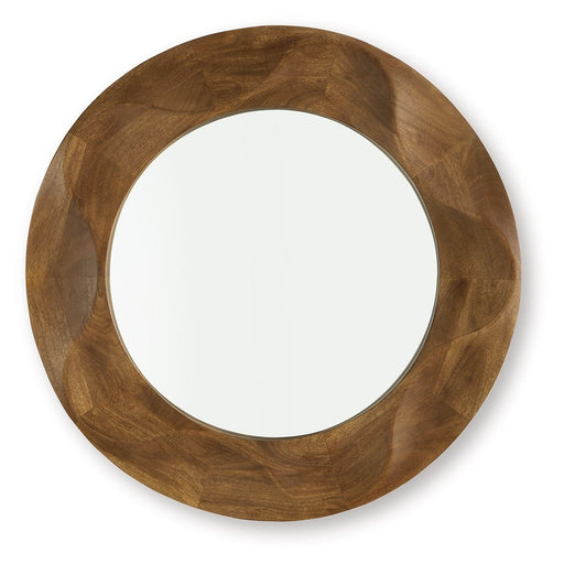 Aajon - Brown - Accent Mirror - JaxCo Furniture