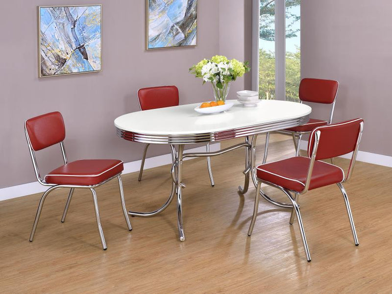 Retro - Oval Dining Table Set - JaxCo Furniture